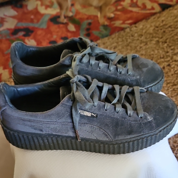 Puma Fenty By Rihanna Women's Creeper Dark Gray Sneakrs Sz 9.5 - Picture 1 of 7